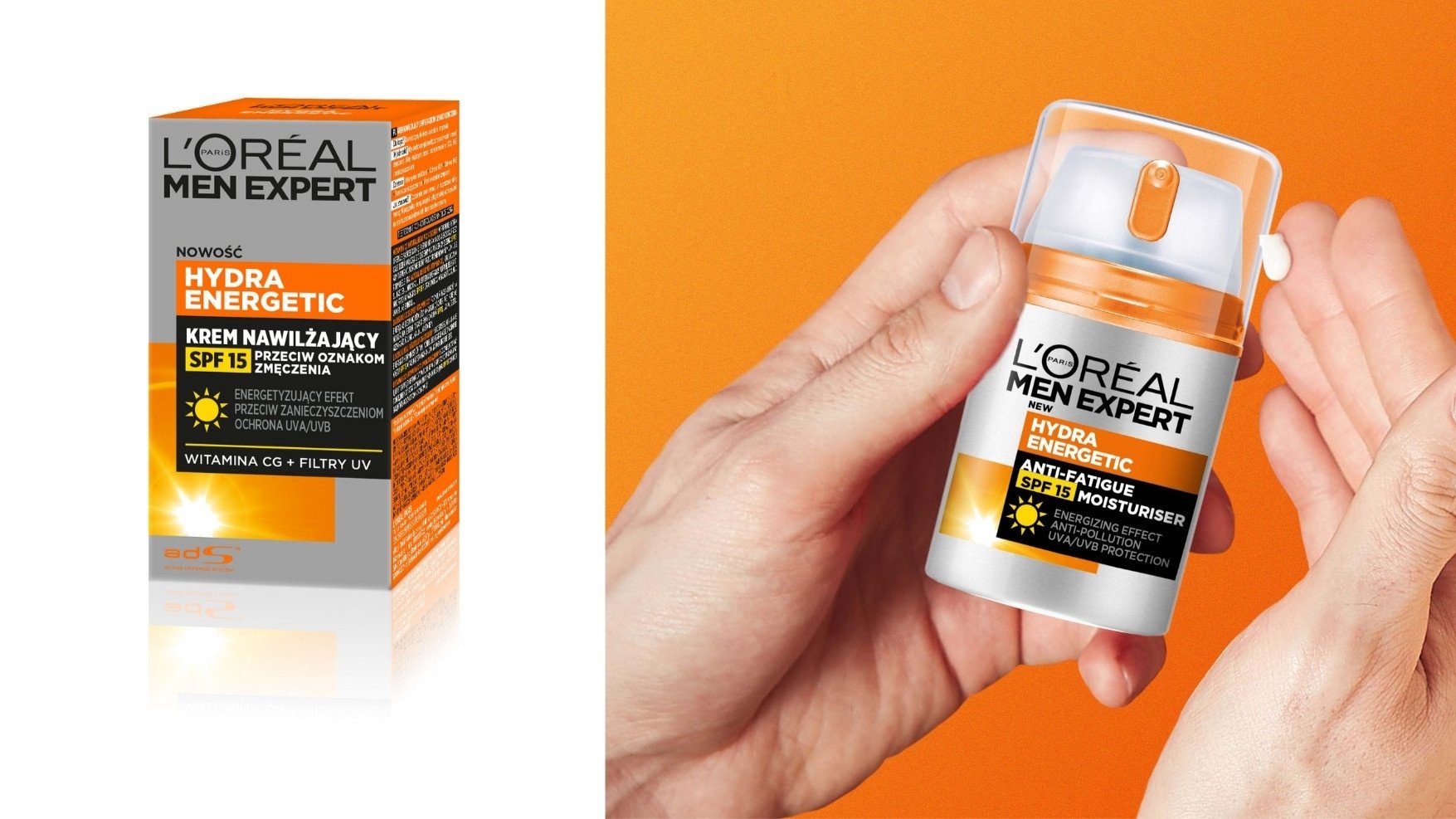 Hydra Energetic Krem nawilżający z SPF15 przeciw oznakom zmęczenia